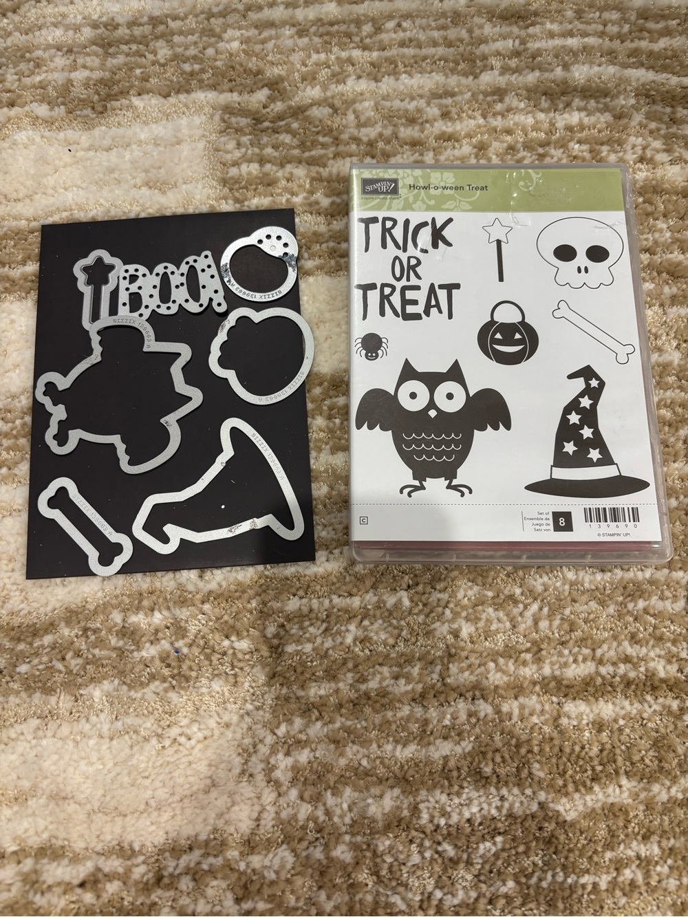 Stampin' Up! Howl-O-Halloeen Owl & Witch Hat Stamp and Die Set -